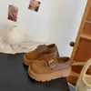 Mules de Salto Alto para Pessoas Baixas Mulheres 2026 Outono Novo Estilo Moda Velcro Mocassins Fivela de Cinto Sapatos Únicos