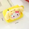 Bolsa de monedas de gatito lindo de dibujos animados, Estuche para auriculares femenino y versátil, Bolso de almacenamiento de monedas de muñeco de peluche de moda