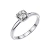 Anillo de Luz Lujo Sensación de Gama Alta Acero Inoxidable 304 Chapado en Oro Serie Corazón Completo con Diamantes Anillo con Forma de Corazón Regalo Elegante