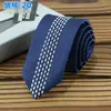 Corbata estrecha informal de poliéster y seda jacquard para hombre, corbata a rayas de 6 cm, disponible al por mayor