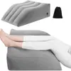 Almohada inflable para piernas de soporte alto, transfronteriza, en stock, material de PVC, para uso en casa y oficina, alivia la fatiga, con diseño inclinado y flocado.