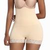Pantalones Corsé Boxer Transfronterizos de Cintura Alta Antirrizado Antimarcas Levantamiento de Vientre Levantamiento de Cadera Pantalones Moldeadores Ropa Interior Básica con Borde de Encaje para Mujer