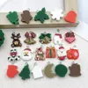 Acessórios de Resina de Natal Papai Noel Meias Flocos de Neve Pulseira Colar Chaveiro Pingente Acessórios de Joias DIY