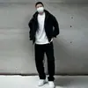 Traje Deportivo Casual Grueso de Primavera y Otoño para Hombre Chaqueta con Capucha Holgada Sudadera Pantalones Deportivos Traje de Dos Piezas Sensación de Alta Gama Conjunto Completo