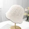Sombrero de Pescador Calado para Mujer, Sombrero de Cubo de Punto Grande para la Cabeza para Verano, Sombrero para Mostrar la Cara para Viajes al Aire Libre y Vacaciones