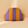 Bolso de Mano de Punto Rayado, Bolso de Mahjong, Versátil Portátil para el Día a Día, Tejido con Clip de Almacenamiento, Bolsa de Maquillaje, Gran Capacidad