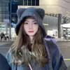 Nuevo Sombrero de Lana con Orejas de Oso Lindo para Otoño e Invierno Sombrero de Punto para Mujer para Otoño e Invierno Sombrero Cálido con Protección para las Orejas Combinable en stock