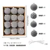 Nuevo Producto de Amazon: Juego de 12 Piezas de Bolas de Navidad Afelpadas con Forma Única, Decoraciones para Árbol de Navidad, Bolas de Navidad de Plástico