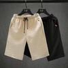 Calças de seda gelada masculinas de liquidação, shorts de verão de cor sólida, calças de pijama soltas masculinas, calças de praia casuais para estudantes