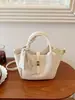 Bolsa de mão tipo balde de luxo para mulheres, nova bolsa de ombro da moda 2025, bolsa transversal casual minimalista de nicho para mulheres