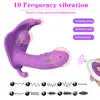 Vibrador de borboleta vestível mais vendido para mulheres para orgasmos intensos, controle remoto sem fio, vibrador adulto multifrequência