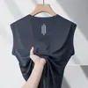 Chaleco Casual Delgado de Verano Ropa de Secado Rápido Ropa para Correr Fitness Camiseta Deportiva de Seda Helada sin Mangas para Hombre