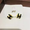 Brincos Elegantes com Letra H Tridimensional Brincos de Luxo Femininos Novos Brincos Populares 2025