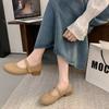 2025 Verano Nuevos Mocasines Plisados Versátiles Boca Baja Estilo Hada Mary Suave Súper Suave para Mujer