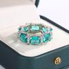 Anillo de Mujer de Piedra de Simulación Paraíba Caperucita Roja recomienda Joyería de Montaje Alto Anillo con Topacio Citrino Incrustado
