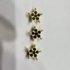 Novos brincos de estrela de cinco pontas com flor dupla de fornecimento direto acessórios CCB acessórios adesivo de máquina strass brilhante