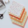 Parche de Tela Hecho a Mano Patchwork DIY Floral Pequeño Pastoral Tela de Algodón Tela de Lino de Algodón Set Bloque de Tela Tela Estampada Retazos
