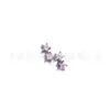 Brincos de Titânio F-136 de Quatro Elo Estrela de Cinco Pontas com Zircônia em Formato de Estrela Embutida, Joias de Piercing de Titânio G23