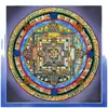 18cm Vajra Mandala Nepal Thangka Puro Pintado a Mano Sala de Estar Salón Budista Tamaño Pequeño Mesa Colgante Pintura Artística Decorativa
