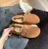 Versión de Piel de Vaca~Zapatos Birkenstock Slip-on de Suela Suave para Mujer con Tacón Oculto de 3cm Zapatos Individuales para Persona Perezosa 2026 Nuevos Mocasines Genuinos de Cuero