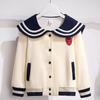 Abrigo de Traje de Béisbol de Otoño para Niña Nuevo Estilo Occidental para Niños Estilo Coreano Celebridad de Internet Cárdigan Top de Fresa de Primavera y Otoño para Niña