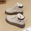 Zapatos Grandes de Algodón del Noreste para Mujer, Botines Cortos de Terciopelo Engrosados de Invierno, Botas Resistentes al Frío de Menos 40 Grados, Botas de Nieve Integradas con Piel