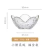 Plato Pequeño para Salsa de Vidrio Martillado Estilo Japonés con Borde Dorado, Plato para Vinagre, Plato para Salsa de Hot Pot, Cuenco para Condimentos