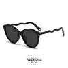 Gafas de sol de moda 2025 con diseño de ola para mujer, Protección solar, Protección UV, Gafas de sol para conducir, Polarizadas