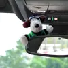 Ornamento de Cachorro Fofo para Reparar Espelho Retrovisor Boneco Deitado Decoração de Carro Tela de Controle Central Boneco de Carro Ornamentos de Interior de Carro Mulheres