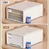 Caixa de armazenamento de plástico tipo gaveta de instalação gratuita, caixa de armazenamento de guarda-roupa doméstico, caixa de armazenamento de roupas combinadas multicamadas, atacado