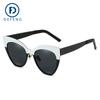 Defeng F1357 Gafas de Sol Europeas y Americanas para Mujer Gafas de Sol de Moda Gafas Metálicas Ojo de Gato para Mujer Transfronterizas