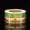 Rollos de Pegatinas Adhesivas PVC Impresión Publicitaria Pegatinas para Etiquetas de Alimentos Pegatinas Selladoras para Snacks de Intestino de Pescado Producción de Grado Alimentario
