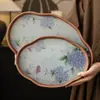 Fabricante Begonia Hortensia Bandeja Pequeña Bandeja de Bambú para Té Mesa de Té Juego de Té Antigua Bandeja de Burbujas Secas Bandeja de Almacenamiento para Macetas