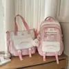 Set de Mochila de Dos Piezas Estilo Bosque para Estudiantes de Secundaria y Preparatoria Femeninas, Gran Capacidad, Multicapa, Ligero, Versátil, Mochila Simple