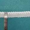 Encaje de Algodón Rejilla Ondulada Forma de Abanico Delgado Seda de Leche Corte de Código de Barras Hueco Falda Accesorios Encaje de Algodón