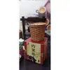 Empaque de Té Té Liubao Cesta de Bambú Tejida a Mano Cesta Multifuncional Cesta de Almacenamiento Aromática de Arroz Glutinoso Pu'er Naranja Xiaoqing