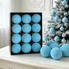 Decorações de Árvore de Natal 6/8cm Vintage Cimento Fosco Veludo Flocado Bolas de Natal Display de Janela Enfeites Pendurados