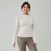 Chamarra Deportiva de Yoga, Alta Elasticidad, Cardigan Deportivo Amigable con la Piel, Top de Manga Larga para Entrenamiento en Gimnasio, Ropa Exterior Casual para Jogging
