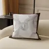 Almohada Refrigerante de Seda de Hielo Blanca y Negra de Lujo Ligero Moderna, Cojín para Sofá de Sala de Estar, Cojín Decorativo Estilo Wabi-Sabi, Cojín Lumbar para Cabecera de Cama