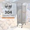 Estante para Bandejas de Horneado Grado Alimenticio de Acero Inoxidable 304 Comercial Estante para Tostadas de Pan Carro de Montaje Desmontable y Móvil