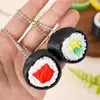 Llavero colgante bestseller transfronterizo impreso en 3D, figura de clicker para dedos de la serie de sushi individual, accesorio para mochila