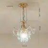 Araña de Flor Murano para Sala de Estar 6 Lámpara de Cristal Francesa de Lujo Nuevo Lámpara para Vestíbulo Lámpara Acogedora para Dormitorio Sin Hierro