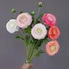 Flores Artificiales de Alta Gama, Ramo Artificial de Loto de 2 Cabezas, Ramo de Novia, Ramo Terminado para Sala de Estar, Materiales para Arreglos Florales, Accesorios para Fotografía