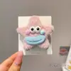 Grampo de Cabelo de Pelúcia Estilo Yang Mi para Mulheres 2025 Novo Urso de Desenho Animado Franja Lateral da Testa Grampo Bico de Pato