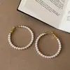Brincos Geométricos de Pérola Estilo Retrô Francês, Estilo Fashion Exagerado, Luxo de Nicho, Brincos de Luxo Atacado para Mulheres