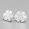 Pendientes de plata con hilo de seda de copo de nieve, joyería de plata para la oreja, joyería para mujer, tendencia de moda europea y americana, regalo de Navidad