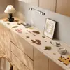 Alfombrilla de Mesa para Comedor Estilo Wabi-Sabi Dibujos Animados, Alfombrilla de Mesa para Mueble de TV de Cuero y Silicona, Alfombrilla para Zapatero de Entrada, Alfombrilla para Aparador de Vinos de Entrada