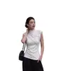 Vestido Fresco e Romântico de Manga Curta Novo Estilo Verão 2026 com Pregas na Cintura para um Visual Emagrecedor e Elegante, Disponível para Transmissão ao Vivo e Distribuição