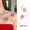 Nuevas Pegatinas de Tatuaje Temporales Mate de Flor de Mariposa Impermeables y a Prueba de Sudor Cubre Cicatrices Tatuaje Realista Flor de Tatuaje Brazo Espalda Tatuaje de Simulación