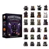 Nuevo colgante acrílico de caja sorpresa para decoración de Halloween, con diseños de calabaza, gato y bruja para decoración de patio exterior
